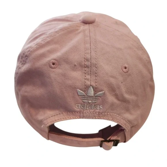 Adidas Originals Trefoil Pink Cotton Adjustable Hat Baseball Cap OSFM - Picture 4 of 6
